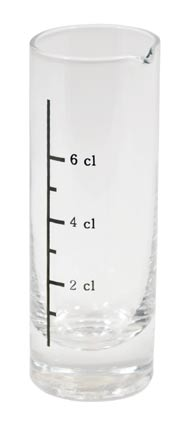 5-6278 Mätglas glas 2-8 cl höjd 12 cm