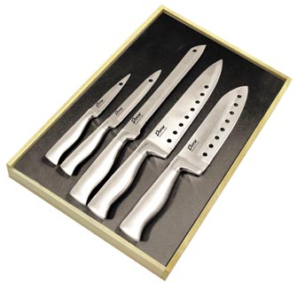 kockkniv 28 cm 3-4002 Knivset stål 5 knivar i trälåda