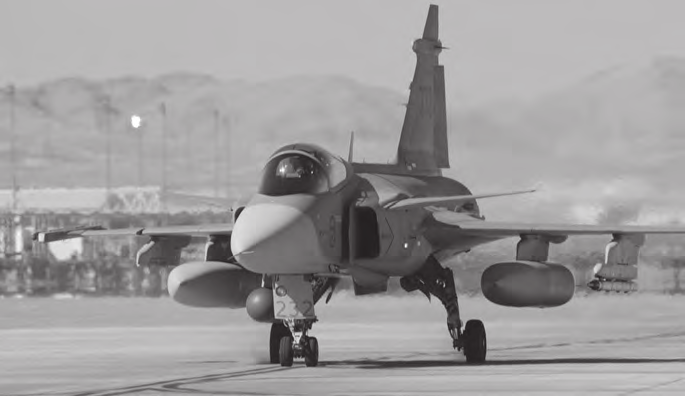 Gripensystemet, det andra specialfallet inom materielförsörjningen. Foto: Sara Burlage, Försvarets Bildbyrå kommer med all sannolikhet kommissionen lyckas att begränsa denna möjlighet högst avsevärt.