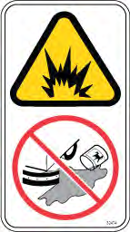 VARNING - Antändbart material eller reaktiva metaller kan leda till explosion eller brand. Samla inte upp sådana material.