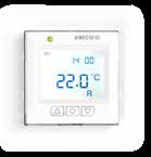 För dig betyder det ett skönare inomhusklimat och en lägre energiförbrukning. EB-THERM 55 Detta är den enklaste av de tre termostaterna. Inställning sker enkelt med ett rattreglage.