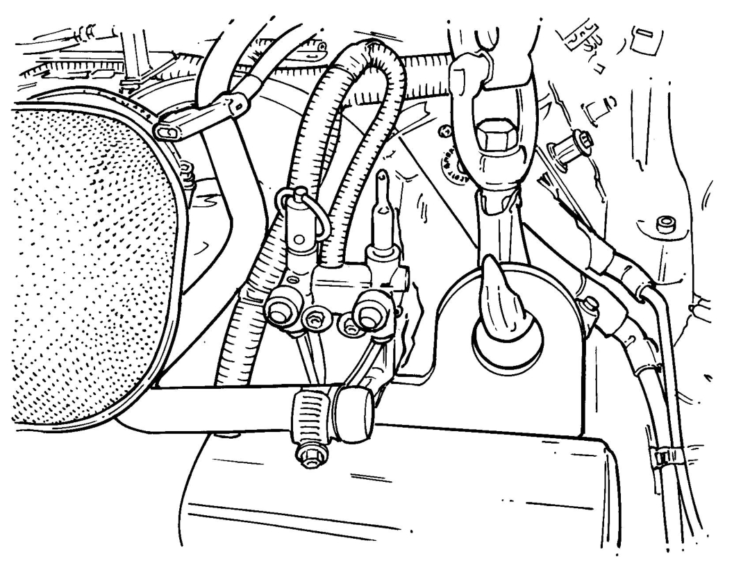 Avsnitt 6 - Förvring 6. Pump in luft i systemet tills båd grön indiktorern sträcks ut och vtten rinner v från båd sidor på motorn. Bbordssidn börjr tömms före styrbordssidn.