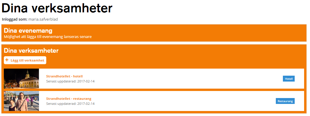 Du kan när som helst gå in och uppdatera informationen.