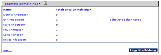 I Personprofilen uppdaterar chefen/anmälaren sina medarbetares kontaktinformation. Om tex kurskallelsen ska skickas direkt till medarbetaren är det här e-postadressen läggs in.