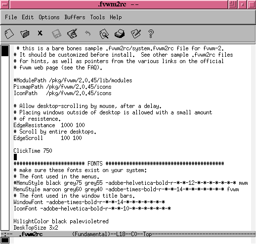 Då man startar Emacs ser man efter ett tag följande: Observera att ni inte skall börja skriv in text här, ni skall först öppna en fil, gammal eller ny där er text skall stoppas in.