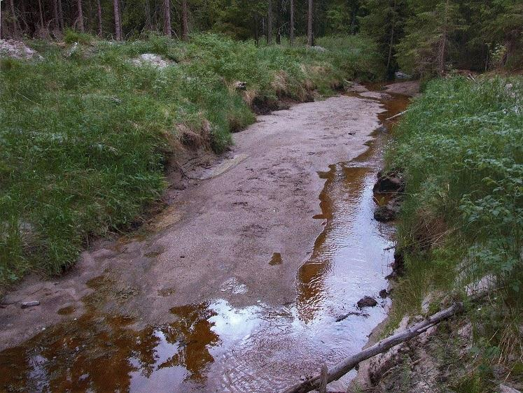 18 Bild 1. Sedimenteringsbassäng som har fyllts med sand.