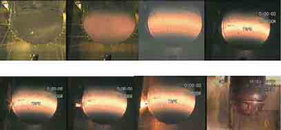 Except in the top part, the cooling rate was very slow. The extent of the quenched layer is 6~8 cm only from the top surface of the melt pool. The maximum upward heat flux was 1.