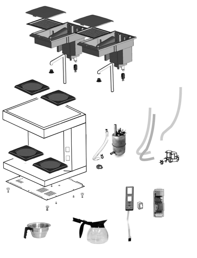 11. Exploded View DA4 2 3 6 Tank Float Strainer Cover Holder microswitch 4 7 8 Hot plate complete 1 5 23 11 9 Dränering