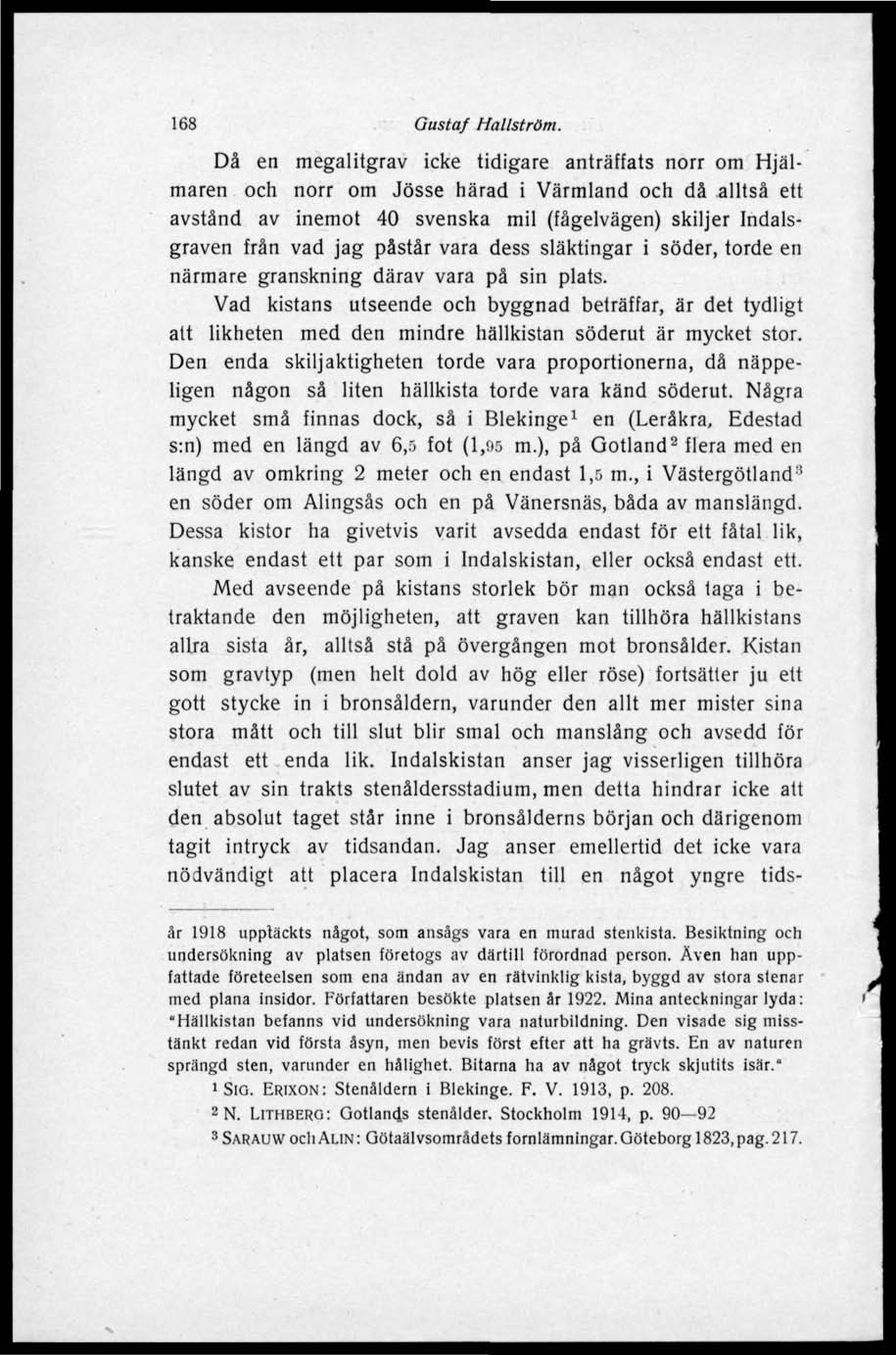 168 Gustaf Hallström.
