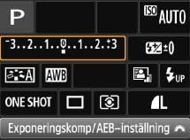 Q Snabbkontroll över fotograferingsfunktioner Du kan välja och ställa in de fotograferingsfunktioner som visas på LCD-monitorn direkt. Det kallas snabbkontroll. 1 Tryck på <Q>.