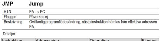 Styrenheten styrsignalsekvenser programflödeskontroll Kontroll av programflöde Instruktionerna är ordnade sekventiellt i minnet och utförs normalt i denna ordning.