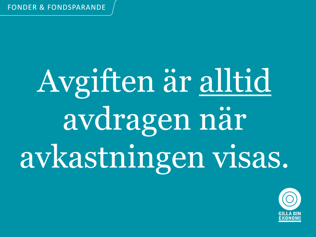 Alla kurser, avkastningssiffror och avkastningskurvor som visas för fonder är ALLTID efter att förvaltningsavgiften är bortdragen.