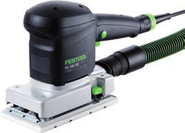 Festool planslip RS 300 EQ-Plus Mångsidigt användbar genom de olika utbytbara slipplattorna. Arbeta med mindre påfrestningar även lodrätt och ovanför huvudhöjd tack vare den ergonomiska utformningen.