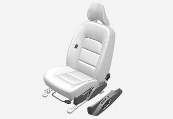 03 Instrument och reglage 03 Säten fram Bilens framsäten har olika inställningsmöjligheter för bästa möjliga sittkomfort.