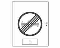 148 Körning och hantering Displayvisning En ruta med ett utropstecken visar att systemet har upptäckt en tilläggsskylt som det inte känner igen.