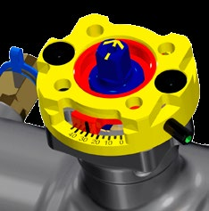 Manual flow pre-setting device Close the valve using a 9 mm wrench.