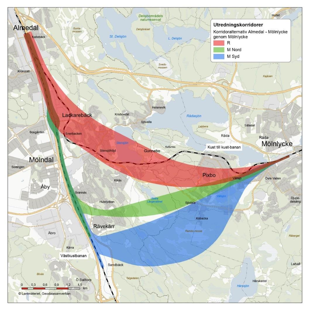 1.2. Utredningsalternativ I lokaliseringsutredningen studeras tänkbara lokaliseringsalternativ och deras konsekvenser.