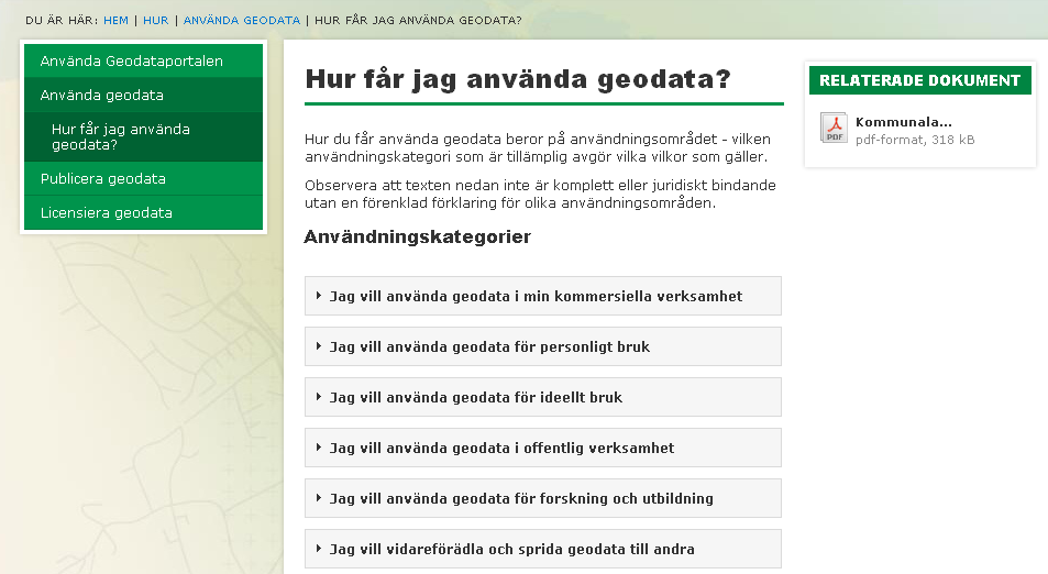 Hur får man använda geodata?