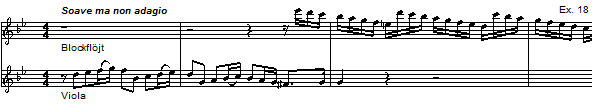 (Plustecknet över tonerna ciss och e markera en drill med början på tonen ovanför. Sista Allegrot är påverkat av folkmusik.