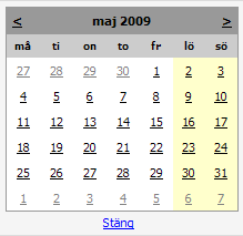 Datumfilter: Använd datumen för att se frågorna under en speciell tidsperiod. I bilden ovan har vi skrivit in datumen från den 1 maj till den 31 maj.