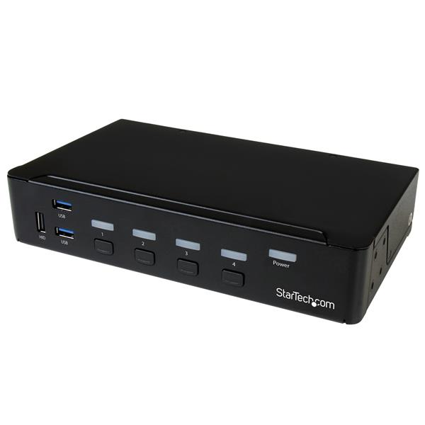 DisplayPort KVM-switch med 4 portar - USB 3.0-4K 30 Hz Product ID: SV431DPU3A2 Med denna USB 3.