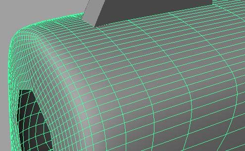 Figur 7: Lågpolymesh före