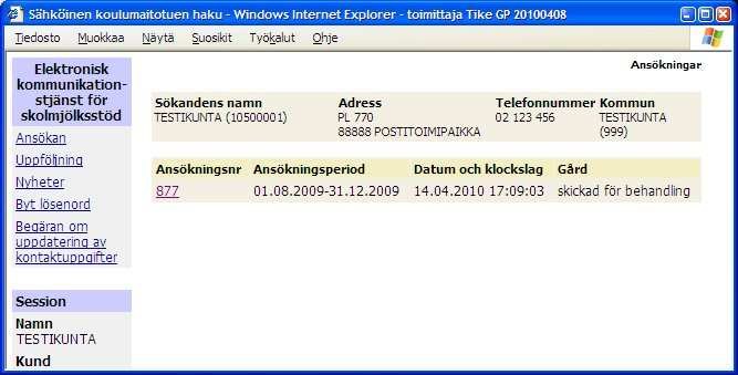 Begäran om uppdatering av kontaktuppgifter, där användaren kan lämna en elektronisk begäran om uppdatering av kontaktuppgifterna till Landsbygdsverket 4.2.