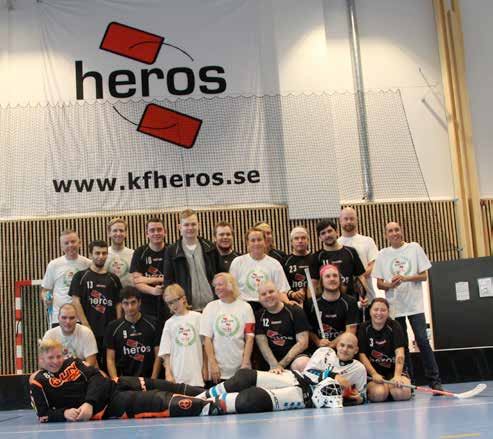 10-års jubileum KF Heros skilja de två lagen åt. Till slut blir det jubileumslaget, med Eva Lotta Ädel som en drivande center som drar det längsta strået.