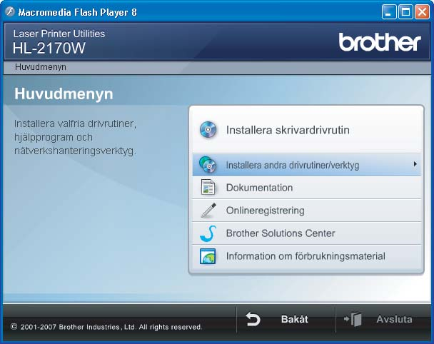 För nätverksanvändare 1 1 Verktyget BRAdmin Light (för -användare) BRAdmin Light är ett verktyg som används vid den inledande installationen av nätverksanslutna