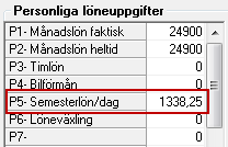 Då det är semestergrundande lön samt semestergrundande arbetad tid/frånvarotid som programmet ska hitta kan det ibland behövas en viss justering av datumen för att rätt lön/tid ska komma med i