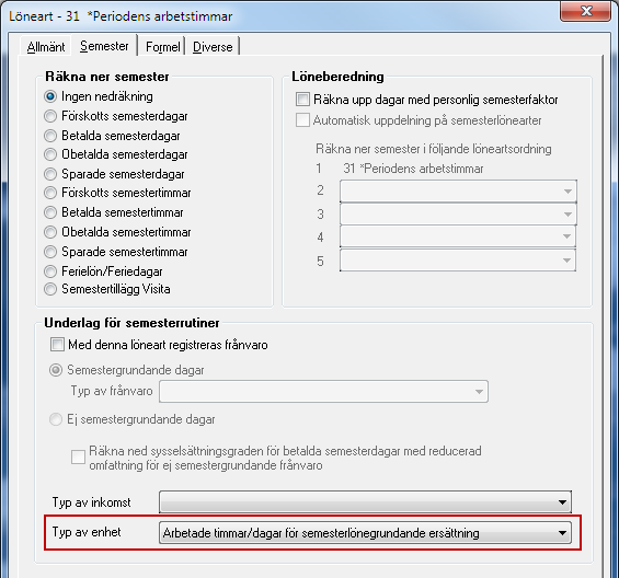 Arbetad tid För att semesterberäkningen ska kunna komma fram till en snittlön behövs uppgift om arbetade timmar.