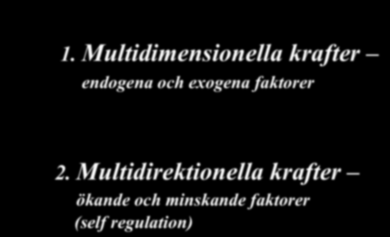 Samverkande krafter för människans utveckling (Baltes)"! 1.