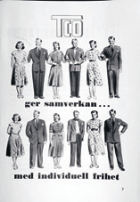 Illustration ur en värvningsbroschyr 1951 från den växande tjänstemannaorganisationen.