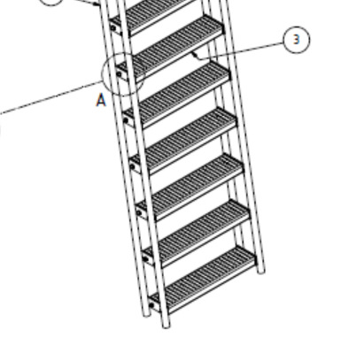Stegen levereras med konsoler som enkelt skruvas fast med Franska träskruv i träbrygga eller expanderbult i betongkaj.