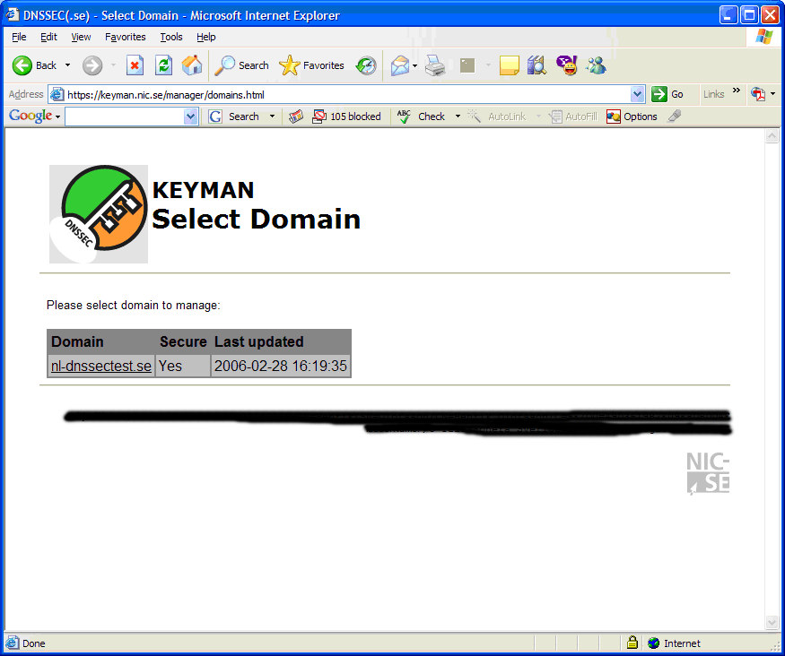 Implementation DNSSEC, steg 7 Internetdagarna 2006 Säker DNS KEYMAN (https://keyman.nic.