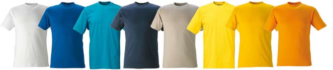 T-shirts 1106 T-shirt Kings T-shirt i klassisk modell i kammad bomull, elastan i halsribben för ökad slitstyrka. 155 g/m2. Färger: Alla färger enligt färgkartan nedan.