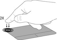 Använda styrplattan Flytta pekaren genom att dra ett finger i önskad riktning över styrplattan.