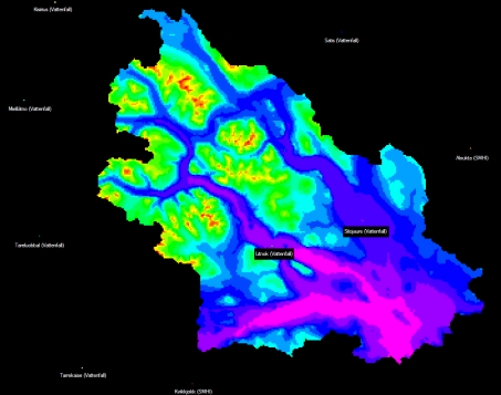 Appendix 1 Datasammanställning Sammanställning av tillgänglig meteorologisk och hydrologisk data mellan 1982-10 2003-10 Stationsnamn X-koord. (RTM) Y-koord.
