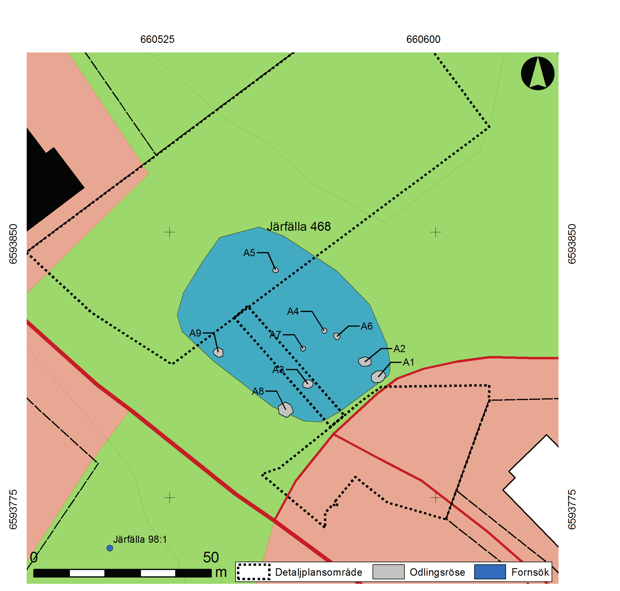 Röjningsrösen i Bredgården Figur 4.