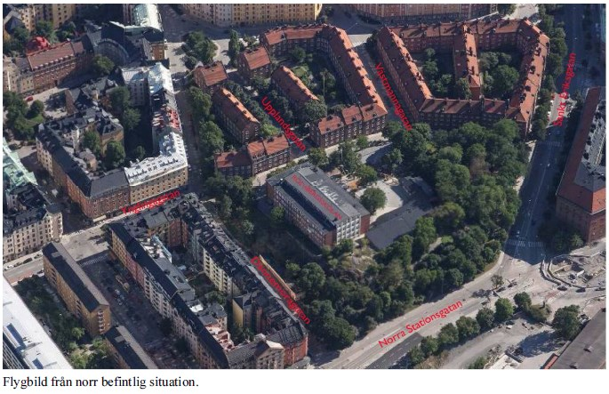 Sida 5 (8) Värdekärnor i Riksintresset Planområdet ligger nära två värdekärnor inom Riksintresset Stockholms innerstad med Djurgården.