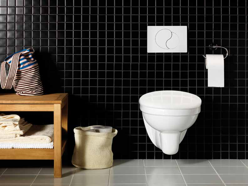 rent. Hafa Wall Soft Close mjukstängande toalettlock, spolsystem och Moon spolknapp gör din toalett komplett.