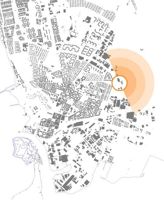 Expansion av Landskrona centrum Översiktsplanen nämner många punkter som kan förespråka en expansion av centrum söderut.