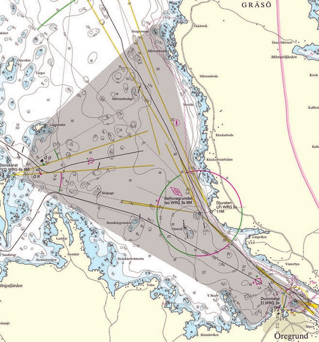 Nr 31 4 Sweden. Sea of Åland. NW of Öregrund. Roslagsloppet. Fairway temporarily closed. Time: August, see below Day Hours Day Hours 7 1700-2000 9 1000-1700 8 1800-1900 Position: Approx.