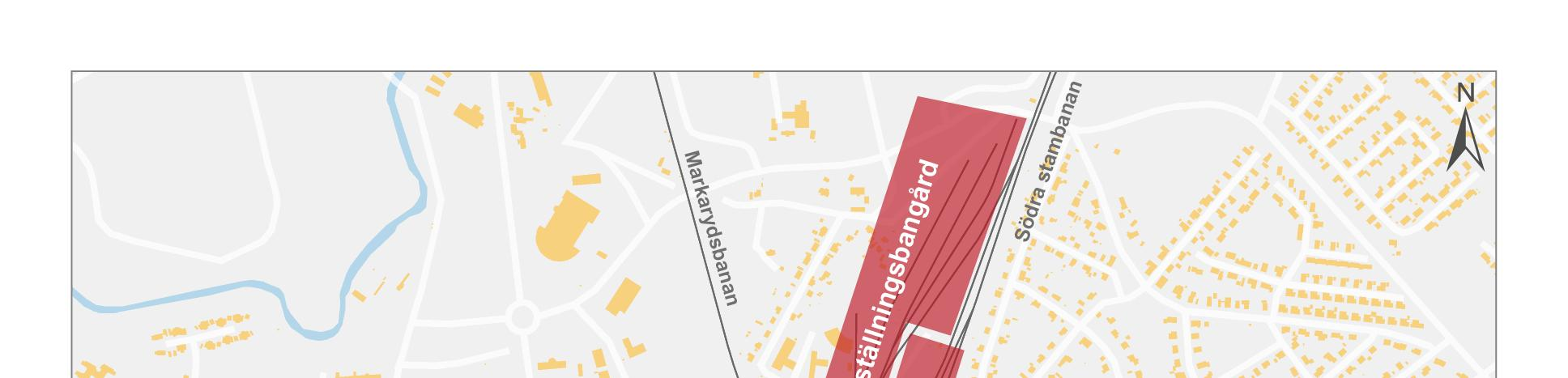 En av plattformarna ligger invid stationshuset och tre är mittplattformar. Plattformarna nås via en inglasad bro som går över spårområdet.