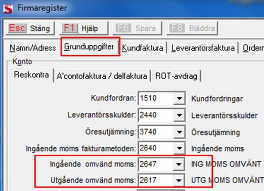b) När du skriver ut en kundfaktura utan moms måste den innehålla en text som säger att omvänd moms gäller.