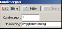 d) För att hålla reda på vilka kunder som är byggtjänstföretag kan du använda dig av kategorisering av dina kunder Register Firma - Kundkategorier för att lägga upp en ny kategori.
