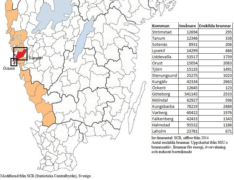 3.4 - Saltvatteninträngning Västkusten Enligt Lång (2003) är problemet med salt grundvatten störst i kustkommuner.