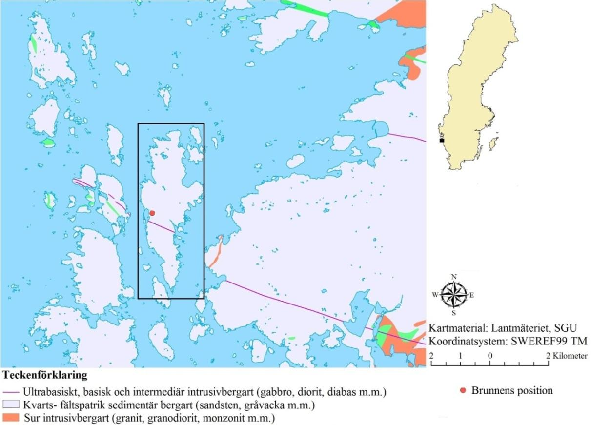 sulfat. Denna korrelation skulle kunna styrka antagandet att brunnarna är påverkade av havsvatten.