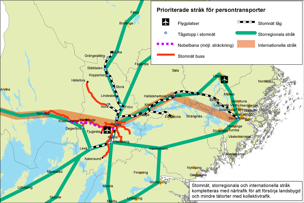 6. Behov av kollektivtrafik Med utgångspunkt i de ovan angivna målen samt den strategiska inriktningen för kollektivtrafiken anges i det följande en inriktning för behovet av kollektivtrafik.