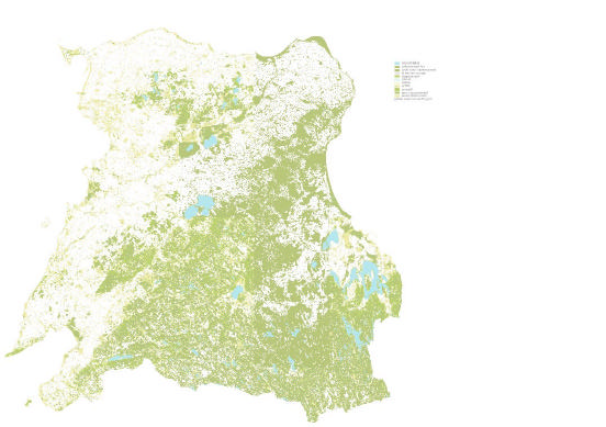I norra Skåne består jordarterna antingen av medelkorniga moräner dvs. med stora inslag sand-grus-sten eller av stora områden med torv. I väster och öster är jordarterna mer fina, dvs. lera-sand.